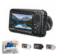 KZJXMH Enceinte Bluetooth sans Fil pour Salle De Bain, Support De Téléphone De Douche Étanche avec Rotation À 360° Et Fixation Murale pour Téléphones Portables De 4 À 6,8 Pouces(2PC)