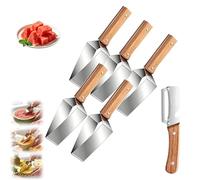 KZJXMH Slicer De Pastèque d'eau en Acier Inoxydable, Triangle Cutter De Pastèque d'eau, Outil De Diviseur De Pastèque D'été Coupe De Pastèque pour Cuisine À L'extérieur(5PCS)