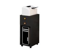 KZKZK Support d'ordinateur Tour à 2 Niveaux, avec tiroir et Roues verrouillables, for la Maison, Le Bureau, la Chambre à Coucher, Support de Tour PC Roulant avec étagère de Rangement(Black)