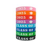 KZL Bracelets en silicone pour la classe de 2025 - Bracelets de remise de diplôme en vrac - Bracelets en caoutchouc pour femmes et hommes - Souvenirs de remise de diplôme, 4.8cm, Silicone, Agate