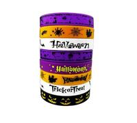 KZL Lot de 8 bracelets en caoutchouc pour Halloween, citrouille, fantôme, chauve-souris, chat, sorcière, joyeux Halloween, tours ou friandises, ensemble de bracelets en silicone pour femmes et hommes