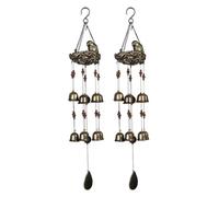 Kznifmk 1 Pièces Carillons Éoliens Nid D'Oiseau, Carillon Éolien avec 12 Pièces Cloches en Bronze pour la Décoration du Jardin et de