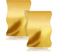 Kznifmk 10 Pièces de Numéros de Table Dorés avec Supports Ondulés Élégants en Acrylique pour Mariage, Grands Numéros de Table Modernes