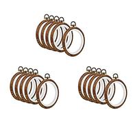 Kznifmk 15 Pièces Cerceaux de Broderie Imité Bois Broderie Cercle Rond Cadre D'Affichage Cercle pour Art Artisanat Couture et Suspension
