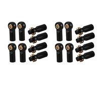 Kznifmk 16Pcs Tige Barre de Liaison Articulée À Rotule M3 Tête Sphérique Scellés Embout de Biellette de Direction pour 1/10 Rc Camion Voiture Camion Noir