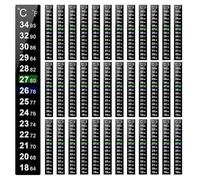 Kznifmk 180 Pièces Autocollant de TempéRature NuméRique ThermomèTre Adhésif Bande Fermenteur Adhésif Cristal Bande Aquarium ThermomèTre