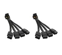 Kznifmk 2 Pièces 4X8 Broches PCI-E vers Câble d'alimentation de Carte Graphique 16 Broches pour GPU RTX4090 RTX4080