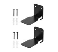 Kznifmk 2 Pièces Bibliothèque en Acier Inoxydable Ensemble D'Étagères Flottantes Élégantes Étagères Murales Peu Encombrantes pour Le Bureau à Domicile Facile à Utiliser Noir