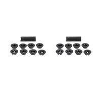 Kznifmk 2 Pièces SéRies pour FUTABA TéLécommande JR/Commutateur de Vitesse Interrupteur à Bascule Accessoires 8 Pièces SéRies en Alliage D'Aluminium ÉCrou Noir