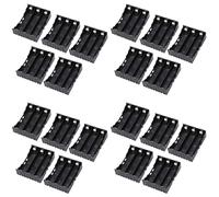 Kznifmk 20 Pcs en Plastique Noir Boitier de Piles pour 3 X 3,7V 18650 Piles