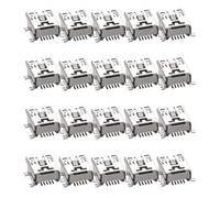 Kznifmk 20 Pcs Mini USB Type B Port 5-Pin 180 Degre SMD SMT PCB Jack Socket