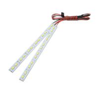 Kznifmk 24 LED Châssis Lumière Métal LED Bande 6 V pour 1/10 1/8 RC Voiture Chenille, Blanc Pièces de Rechange Accessoires 1 Pièce