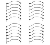 Kznifmk 24 Pièces 6 Pouces Câbles de Patch de Guitare, Cordon de Câble D'Effet de Câble de Pédale de Guitare Noir, 1/4 Pouce Câble de Patch de Guitare à Angle Droit