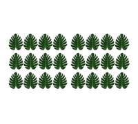 Kznifmk 24X Feuilles de Palmier Tropicales Artificielles DéCoration de FêTe dans la Jungle Animal ÉTé Mariage HawaïEn DéCoration de Table pour L