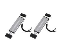 Kznifmk 2X BoîTier SSD M.2 NVME PCIe avec BoîTier USB C 3.1 Gen 2 USB3.0 vers M.2 M Key HDD pour 2230 2242 2260 2280