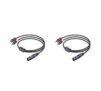 Kznifmk 2X Câble RéPartiteur XLR à Double Mâle Y 3 Broches, Câble Audio Amplificateur MéLangeur, Câble D'Interconnexion Audio StéRéO, 3 MèTres