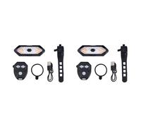 Kznifmk 2X Clignotant de Scooter ÉLectrique, Clignotant/Feu LED de VéLo TéLéCommandé, Clignotant Directionnel RéGlable Rechargeable