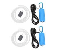 Kznifmk 2X D'Aération USB Pompe À Air Aérateur D'Aquarium Pompe À Oxygène Aller Pêcher Mini Aquarium Ultra Silencieux - Bleu