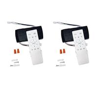 Kznifmk 2X Kit de Télécommande Universel de Remplacement pour Ventilateur de Plafond, 6 Vitesses et Synchronisation, Remplacement à Distance pour Ventilateur de Plafond DC