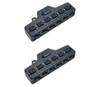 Kznifmk 2X SéParateur de Ligne à Connexion à 6 Ports RéPartiteur SéParateur de Ligne ÉClairage LED ModèLe de Bande Lghts Disposition Ferroviaire