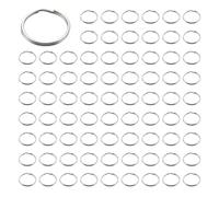 Kznifmk 300 Pcs 20mm Dia A L'Exterieur Universelles Fendus Anneaux de Cles Porte-Cles
