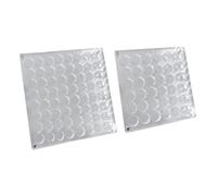 Kznifmk 36/64 Grilles Nail Art Strass Boîte de Rangement Grilles Ongles Charmes Décoration Boîte Acrylique (Rond) 2 Pièces