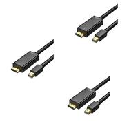 Kznifmk 3X Câble Mini Port D'Affichage vers Câble 4K Mini DP vers 6 Pieds pour Air/Pro, Pro/Dock, Moniteur, Projecteur