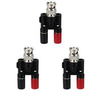 Kznifmk 3X Fiche BNC 4Mm Fiche Banane SéParateur Connecteur BNC Fiche Mâle à 2 X 4Mm Banane Jack Adaptateur de Prise