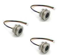 Kznifmk 3X R503 Indicateur à Anneau Rond Circulaire ContrôLe LED DC3.3V MX1.0-6Pin Capteur de Module D'Empreinte Digitale Capacitif Scanner-19Mm