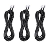 Kznifmk 3X RJ11 6P4C Cable Cordon de Telephone ADSL Modem 5 Metres