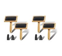 Kznifmk 4 PièCes Cardeurs de Laine en Bois, pour Laine, Fibres, Chat, Chiens, Brosse de Cardeurs de Laine en Bois pour L'Artisanat de Filage de Feutrage de Laine