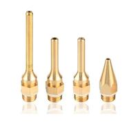 Kznifmk 4 Pièces Ensemble de Buses de Colle en Cuivre Interchangeables pour Pistolets à Colle Thermofusible Alésage 2.0mm 3.0mm