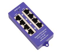 Kznifmk 48V ou 24V Gigabit Passive PoE Injector 4 Ports Module PoE 1000Mbps pour Caméra IP de Sécurité Point D'Accès WiFi, UBNT, Facile à Utiliser,