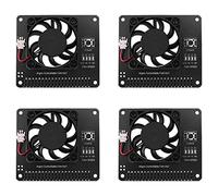 Kznifmk 4X Chapeau de Ventilateur D' pour Ventilateur de Refroidissement /3 avec Vitesse Réglable par Logiciel/Grand Ventilateur de 40 mm pour Raspberry Pi4