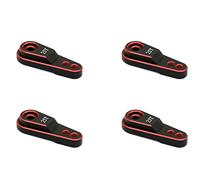 Kznifmk 4X Corne de Bras Servo de Lien de Direction en Alliage D'Aluminium Dur 25T M3 pour 1/10 RC Crawler TRX4 Pièces de Mise Une Niveau en Métal, Rouge