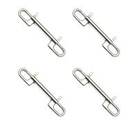 Kznifmk 4X Crochet de Plongée en Acier Inoxydable Crochet à Double Boulon à Double Extrémité pour la Plongée sous-Marine Laisse pour Animaux de Compagnie Sangle de Caméra Porte-Clés Hamac