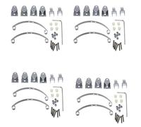 Kznifmk 4X Ensemble de Suspension à Ressort à Lames en Acier pour Camion et Chenille B14 B16 B24 B36 Ural Q60 Q61 Q62 Q63 Q64 6X6, Argent