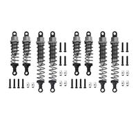 Kznifmk 4X Métal Rempli D' et Amortisseur pour 1/12 12428 12423 Voiture TéLécommandéE Pièce de Mise Une Niveau du Robot, Titane