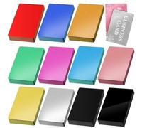 Kznifmk 550 Pièces de Cartes de Visite en Métal Gravant des Plaques D'Aluminium pour L'Artisanat de Feuilles de Métal Polyvalentes de 0,01 Pouce D'Épaisseur, Multicolore