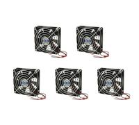 Kznifmk 5X Ventilateur de Refroidissement de CPU avec Enveloppe en Plastique Noir DC 24V + Grilles de Protection en Metal