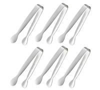 Kznifmk 6 Mini Petites Pinces Minuscules, Petites Pinces en Acier Inoxydable de 4,25 Pouces pour Servir des Aliments, Cuisine en Acier Inoxydable 304 et Facile à Installer