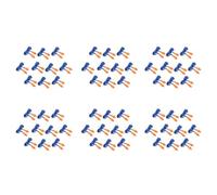 Kznifmk 60 Pieces Bouchons D'Oreille de Securite en Silicone Bouchons D'Oreille Souple - Housse de Protection Auditive avec Cordon, le Sommeil A Bleu Orange