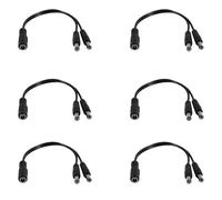 Kznifmk 6X Cable de Repartition 1 Vers 2 Males pour Camera de Securite pour la Distribution de Puissance en Courant Continu 5.5 X 2.1mm