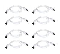 Kznifmk 8 PièCes Câble D'Extension MIDI 5 Broches Mâle à 5 Broches Mâle Clavier de Piano ÉLectrique Instrument PC Câble, 1.5M