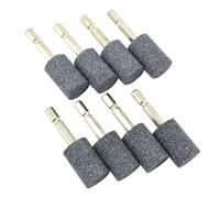 Kznifmk 8 Pièces de Meule Cylindrique - Pointe de Meulage Montée sur Pierre Abrasive à Tige Hexagonale de 1/4 de Pouce pour Perceuse à Outil Rotatif (20 Mm)