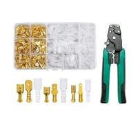 Kznifmk 900 Pièces de Bornes à Sertir en Forme de O, Terminaison D'Épissure, Connecteur de 2,8/4,8/6,3 Mm, Pince de Terminaison de Câble