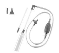 Kznifmk Aspirateur de Piscine Portatif avec Valve SpaVac Portatif Manuel avec 2 Adaptateurs de Buse pour l'herbe Sale et Autres Débris, Gris
