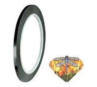 Kznifmk Autocollant en PET Noir pour Vitrail Fournitures pour Vitraux au Plomb pour Peinture sur Verre de Fenêtre Galerie (3 mm 250 Pieds)