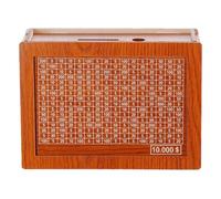 Kznifmk Boîte D'Économie d'argent, Coffre-Fort en Bois pour Enfants et Adultes, Tirelire Réutilisable avec Compte à Rebours et Objectif d'argent, Défi E