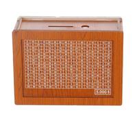 Kznifmk Boîte D'Économie d'argent, Coffre-Fort en Bois pour Enfants et Adultes, Tirelire Réutilisable avec Compte à Rebours et Objectif d'argent, Défi D